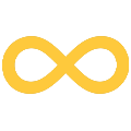 yellow infinity symbol